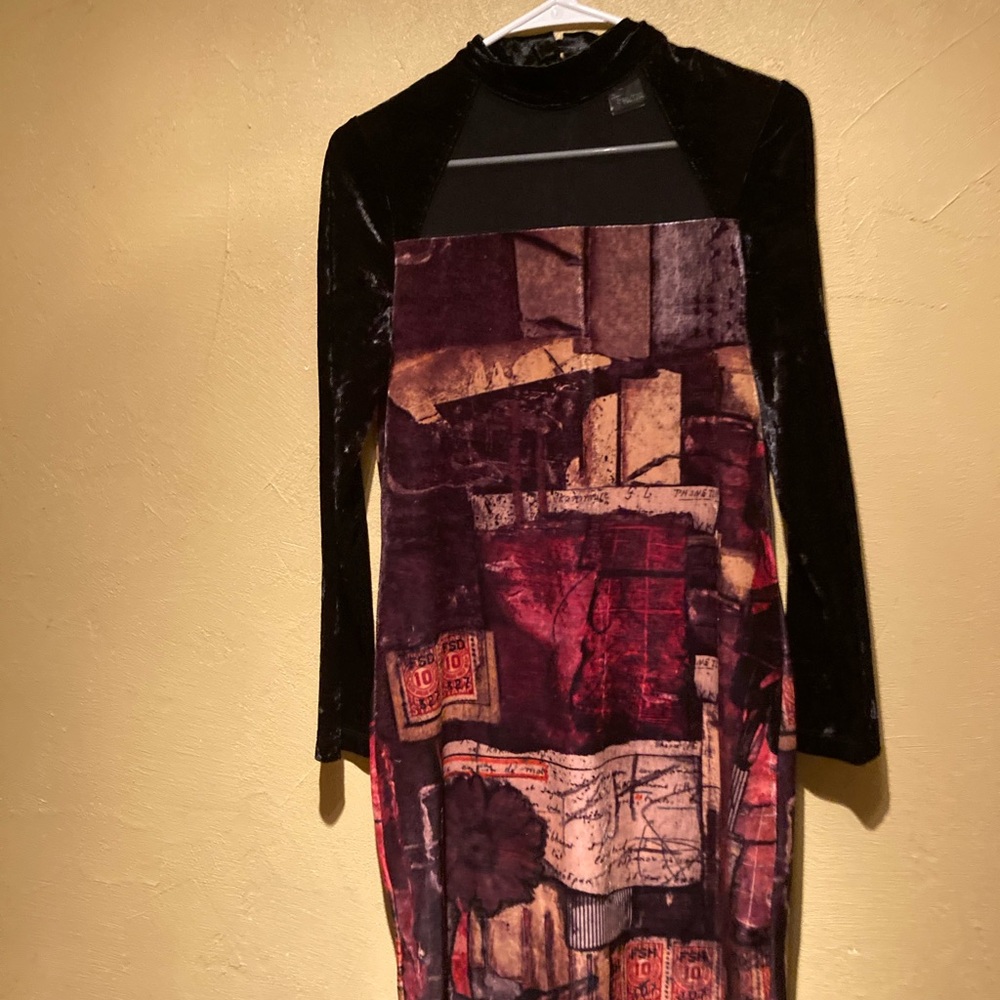 Velvet Long Sleeve Dress - Picture 3 of 14